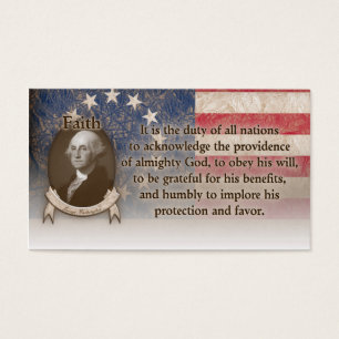 George Washington - tro Visitkort