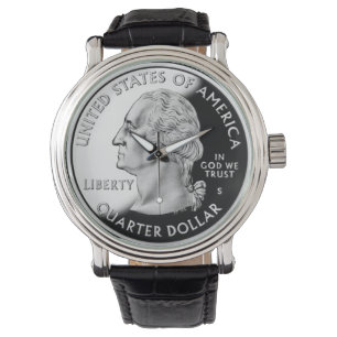 George Washington - U.S. inkvartera - i gud litar Armbandsur