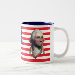 George Washington US Flagga Mugg