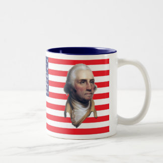 George Washington US Flagga Mugg