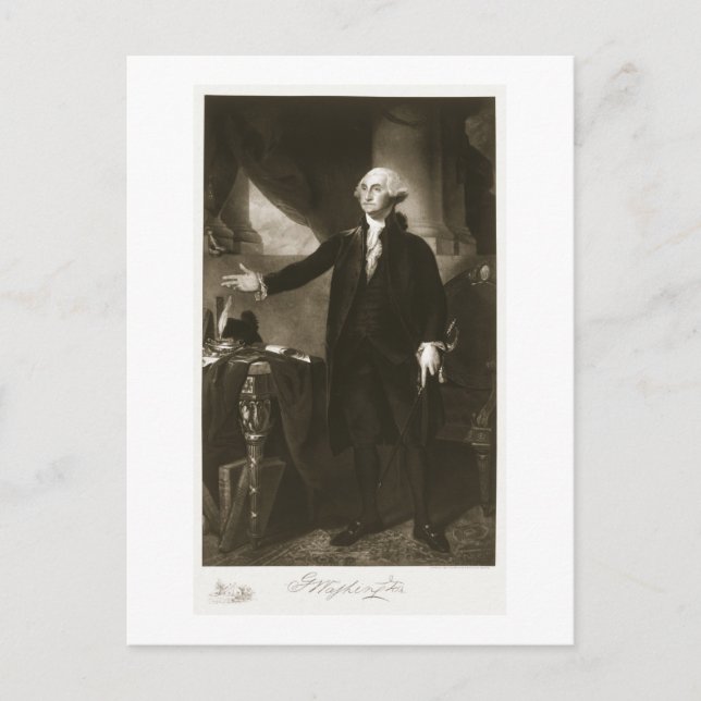 George Washington, USA:s första president Vykort (Framsida)