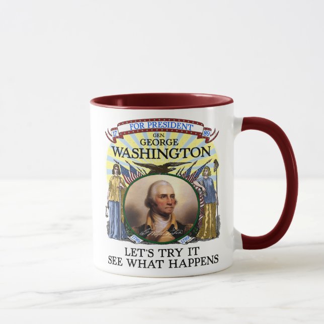 George Washington valmugg 1789 Mugg (Höger)