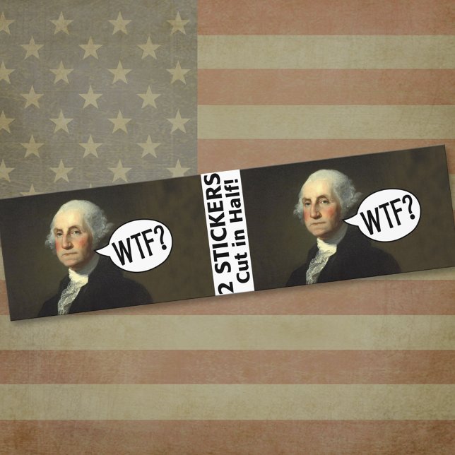 George Washington WTF - 2 klistermärken (Skapare uppladdad)