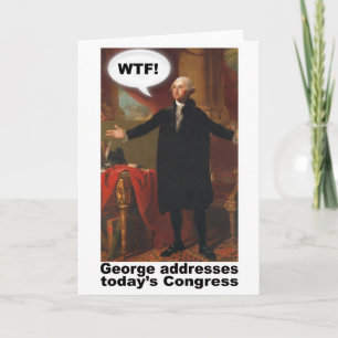 George Washington WTF! Hälsningkort Kort