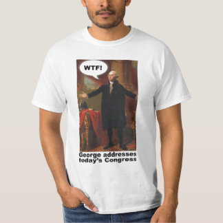 George Washington WTF (med förse med text), T-shirt