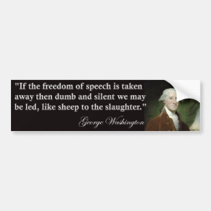 George Washington yttrandefrihetcitationstecken Bildekal