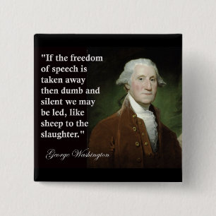 George Washington yttrandefrihetcitationstecken Knapp