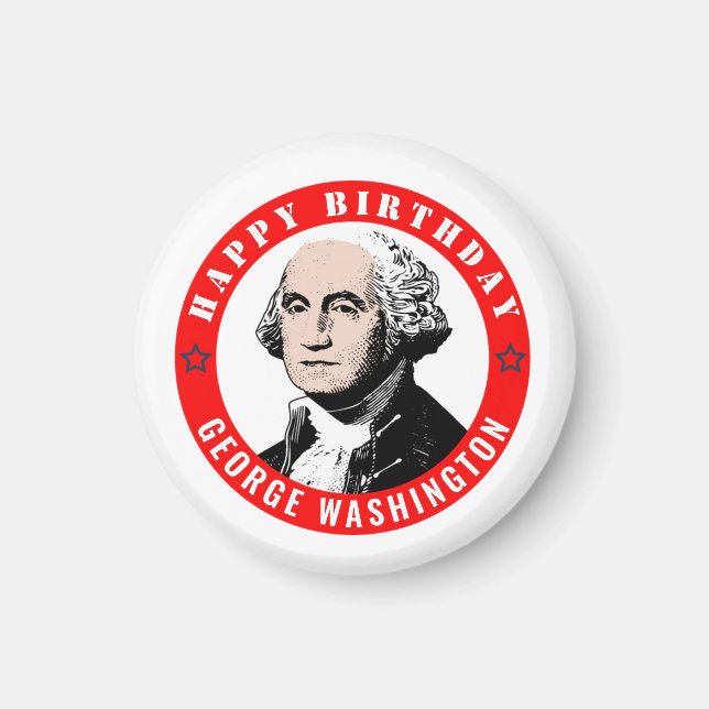 George Washingtons födelsedag Magnet (Framsidan)