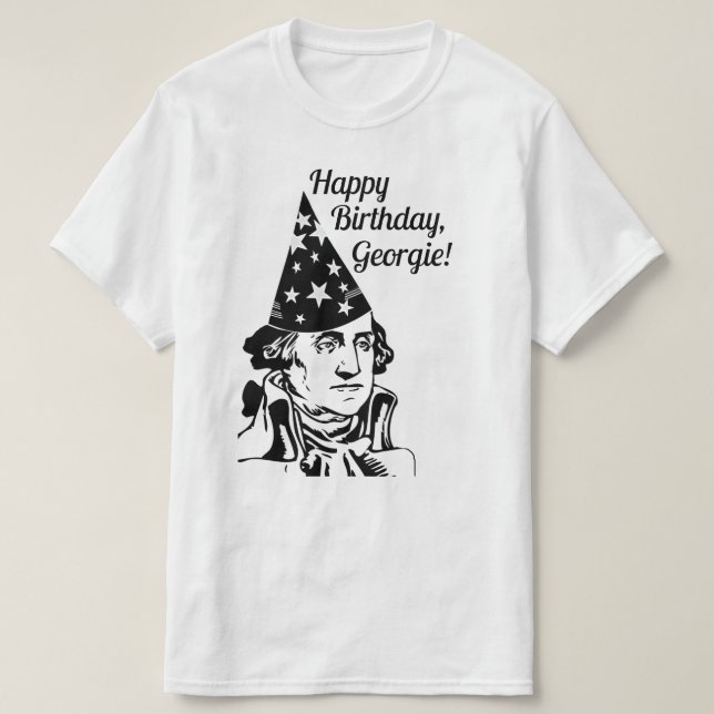 George Washingtons födelsedag T Shirt (Design framsida)