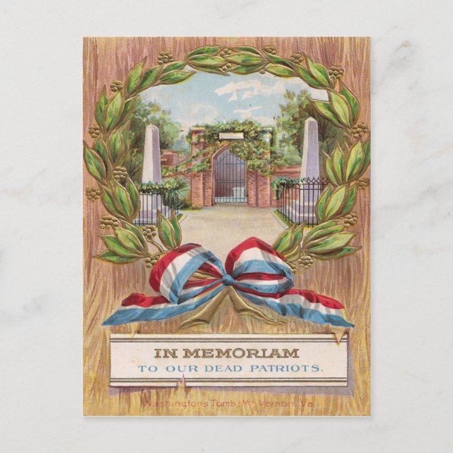 George Washingtons grav Mount Vernon, VA Vykort (Framsida)