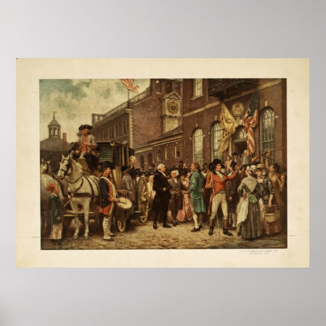 George Washingtons invigning i Philadelphia Poster (Framsidan)