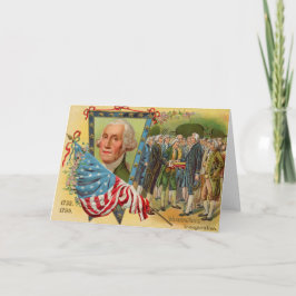 George Washingtons invigningsflagga amerikansk fla Kort