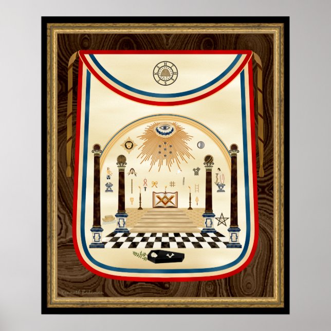 George Washingtons Masonic Apron Art Poster (Framsidan)