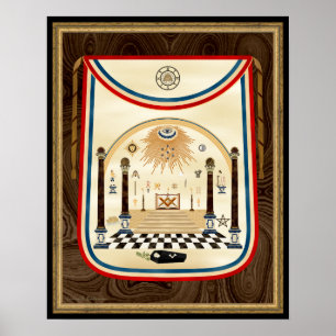 George Washingtons Masonic Apron Art Poster
