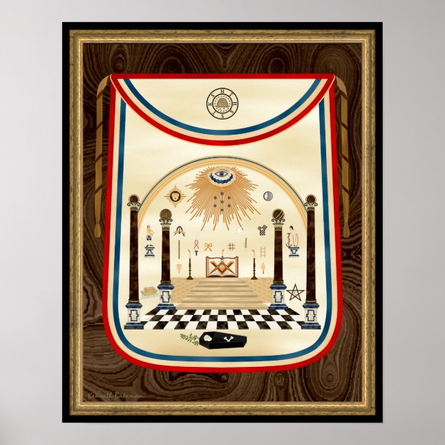 George Washingtons Masonic Apron Art Poster (Framsidan)