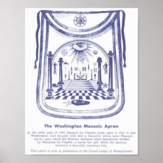 George Washingtons Masonic Apron Poster