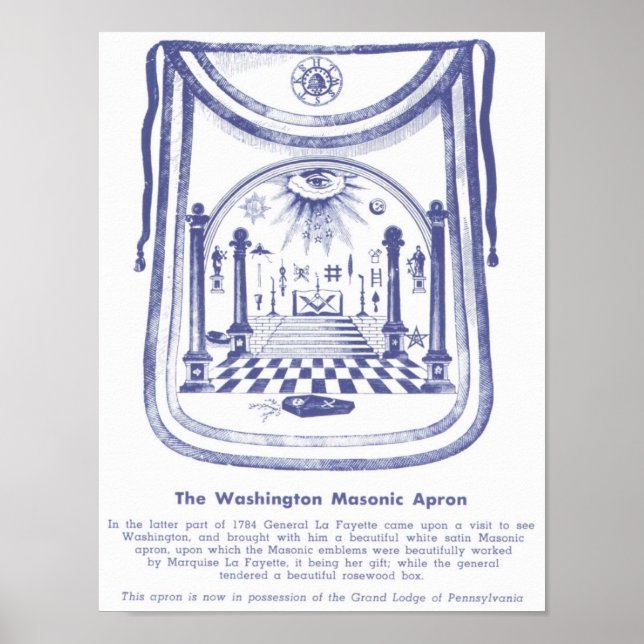 George Washingtons Masonic Apron Poster (Framsidan)