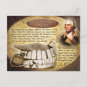 George Washington's Teeth (Dentures) Vykort