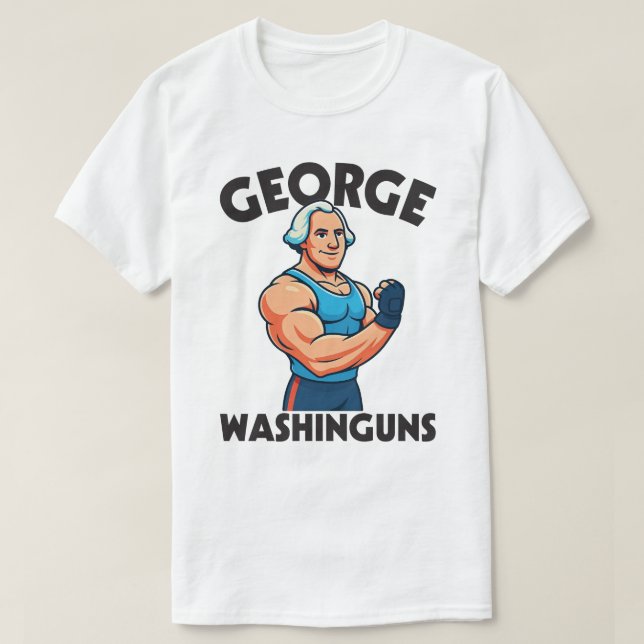 George Washinguns Cartoon Gym Flex Tröja (Design framsida)