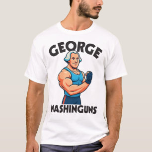 George Washinguns Cartoon Gym Flex Tröja