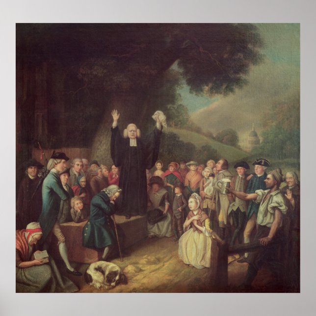 George Whitefield preaching Poster (Framsidan)
