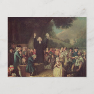 George Whitefield preaching Vykort