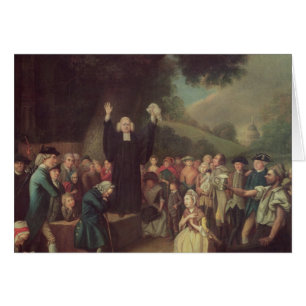 George Whitefield predika Hälsningskort