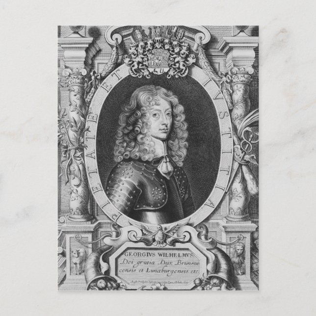 George William Duke av Braunschweig-Luneberg Vykort (Framsida)