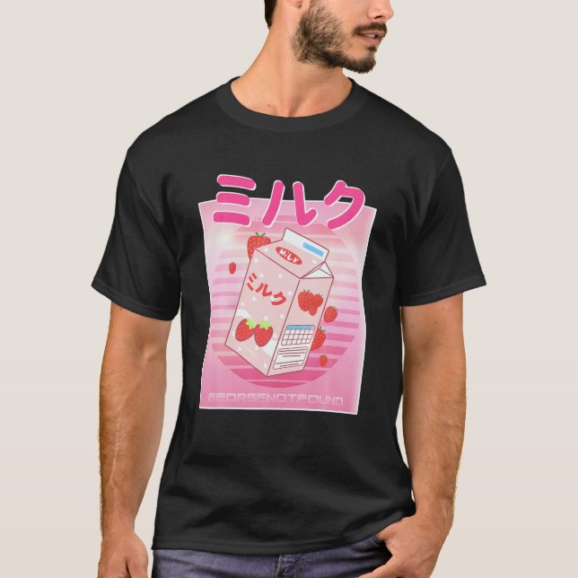 Georgenotfet Merch Japanska jordgubbshak Mjölk Sha T Shirt (Framsida)