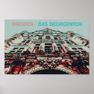 Georgentor Façade, illustration av Dresden Poster