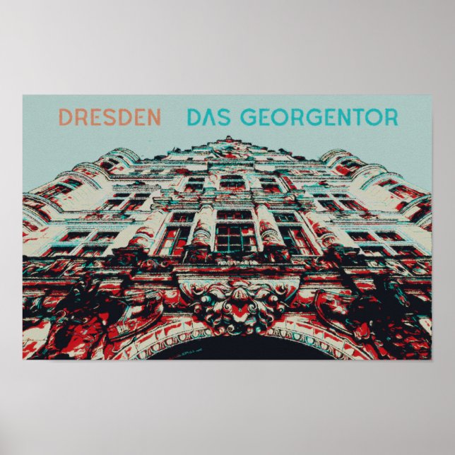 Georgentor Façade, illustration av Dresden Poster (Framsidan)