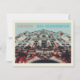 Georgentor Façade, illustration av Dresden Vykort