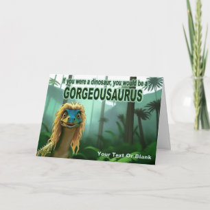 Georgeousaurus Blond Dinosaur Helgkort