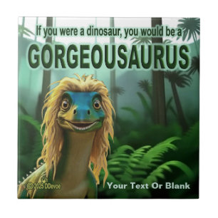 Georgeousaurus Blond Dinosaur Kakelplatta