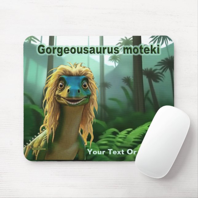 Georgeousaurus Blond Dinosaur Musmatta (Med mus)