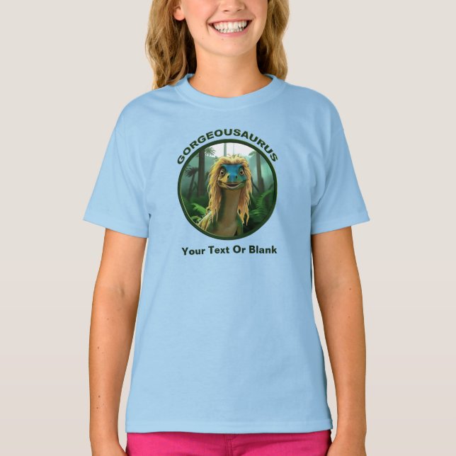 Georgeousaurus Blond Dinosaur T Shirt (Framsida)