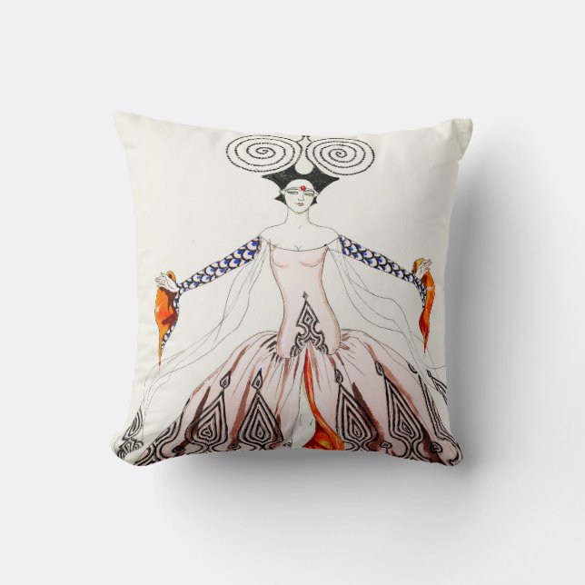 Georges Barbier Art Deco Mode Pillow Kudde (Framsida)