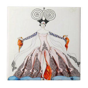 Georges Barbier art décomode belägger med tegel Kakelplatta