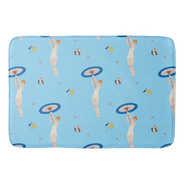 Georges Barbier Au Lido 1924 Mode Illustration Badrumsmatta (Framsidan)