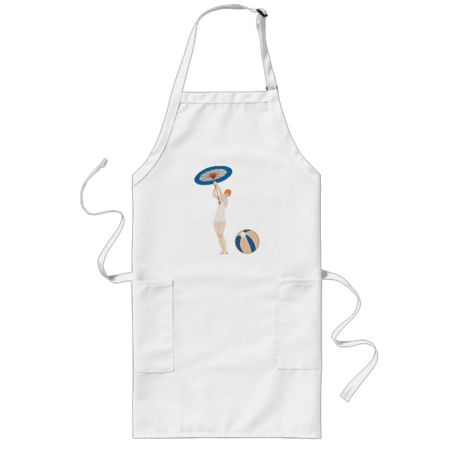 Georges Barbier Au Lido 1924 Modeillustration Långt Förkläde (Framsidan)