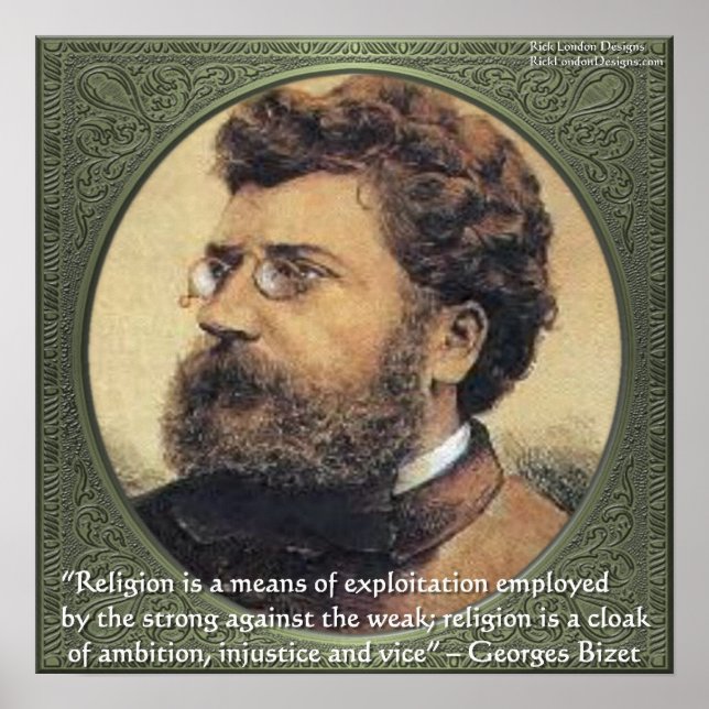 Georges Bidet Religion Exploits Quote Poster (Framsidan)