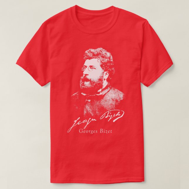 Georges Bizet Fransk komposiser Classical Music T Shirt (Design framsida)