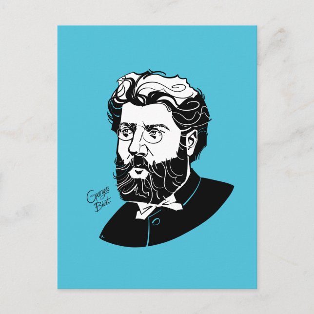 Georges Bizet Vykort (Framsida)