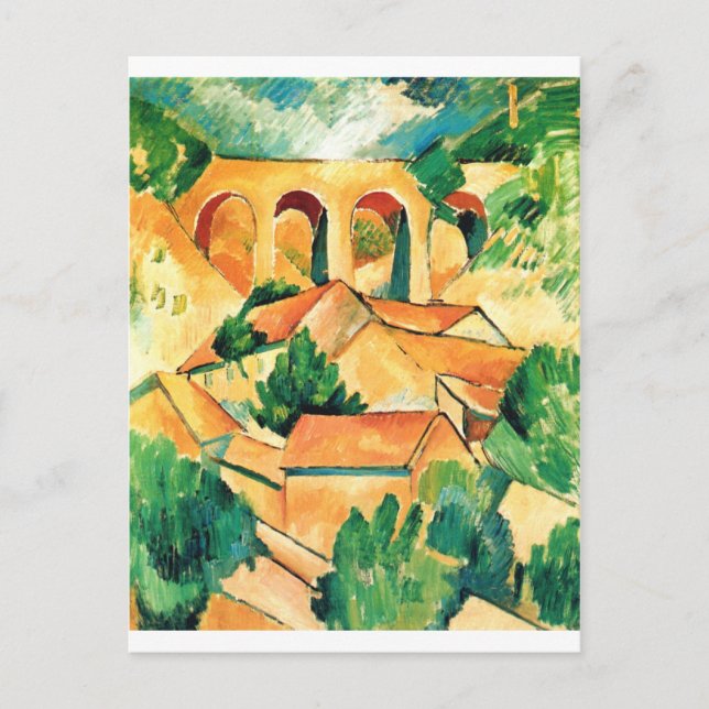 Georges Braque - Viaduc de l'Estaque Painting Vykort (Framsida)