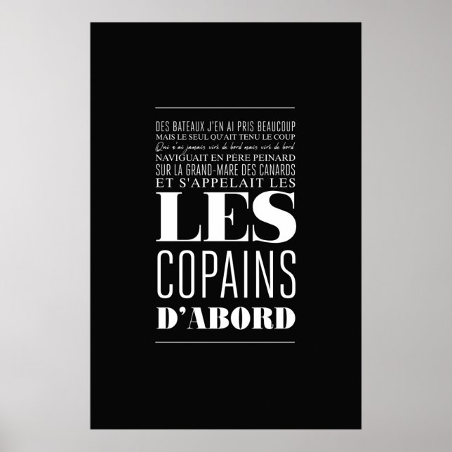 Georges Brassens - Les copains d'abord  Poster (Framsidan)