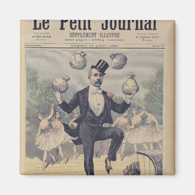 Georges Clemenceau juggling bag of English Magnet (Framsidan)