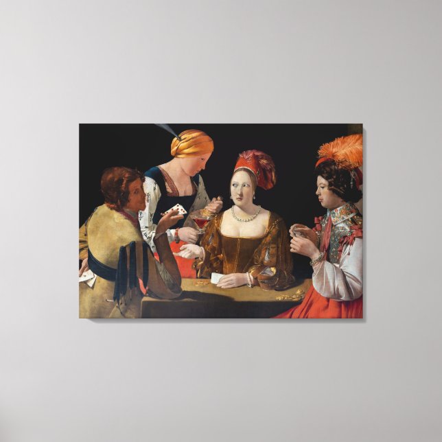 Georges de la Tour - Chost with Ace of Diamonds Canvastryck (Framsida)