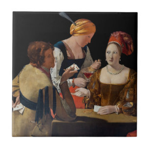 Georges de la Tour - Chost with Ace of Diamonds Kakelplatta