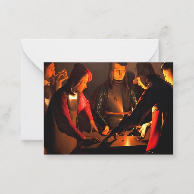 Georges de la Tour - Dices Players Anteckningskort (Framsida)