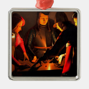 Georges de la Tour - Dices Players Julgransprydnad Metall